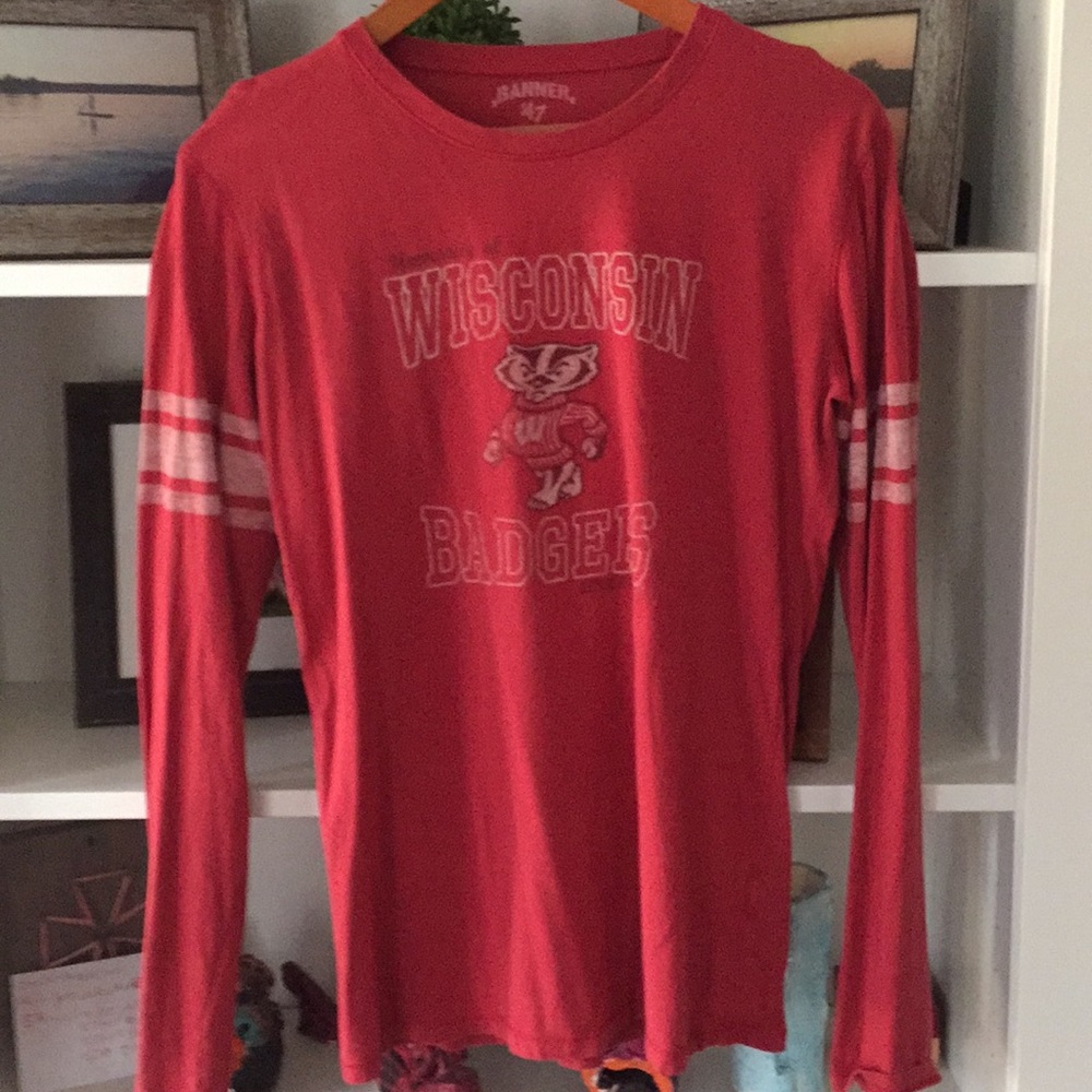Banner ‘47 Wisconsin Badger long sleeve tee shirt